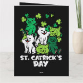 St Patricks Catricks Day Katzen Saint Pattys Karte (Rückseite)