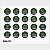 St Patricks Catricks Day Katzen Saint Pattys Katze Runder Aufkleber (Blatt)