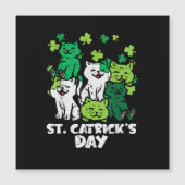 St Patricks Catricks Day Katzen Saint Pattys Magnetkarte (Vorderseite)