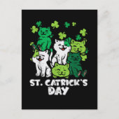 St Patricks Catricks Day Katzen Saint Pattys Postkarte (Vorderseite)