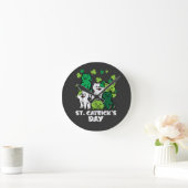 St Patricks Catricks Day Katzen Saint Pattys Runde Wanduhr (Zuhause)