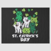 St Patricks Catricks Day Katzen Saint Pattys Seidenpapier (Vorderseite)