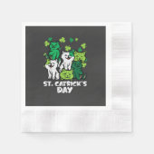 St Patricks Catricks Day Katzen Saint Pattys Serviette (Vorderseite)