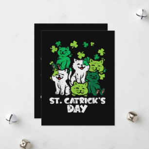 St Patricks Catricks Tag der Katzen Saint Pattys Feiertagskarte