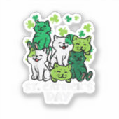 St Patricks Catricks Tag Katzen Saint Pattys Aufkleber (Vorderseite)