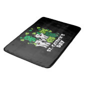 St Patricks Catricks Tag Katzen Saint Pattys Badematte (Schrägansicht)