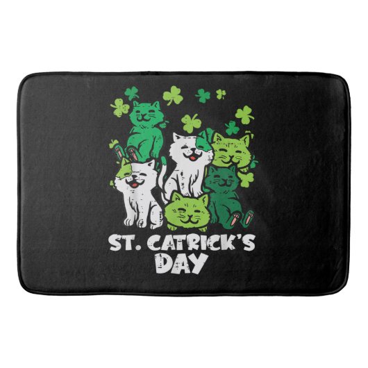 St Patricks Catricks Tag Katzen Saint Pattys Badematte (Vorderseite)