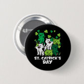 St Patricks Catricks Tag Katzen Saint Pattys Button (Vorne & Hinten)