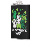 St Patricks Catricks Tag Katzen Saint Pattys Flachmann (Links)