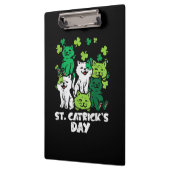 St Patricks Catricks Tag Katzen Saint Pattys Klemmbrett (Links)