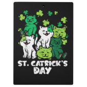 St Patricks Catricks Tag Katzen Saint Pattys Klemmbrett (Rückseite)