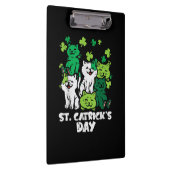 St Patricks Catricks Tag Katzen Saint Pattys Klemmbrett (Rechts)