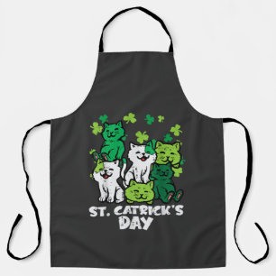 St Patricks Catricks Tag Katzen Saint Pattys Schürze