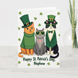 St. Patricks Cats Neffe Tag Karte