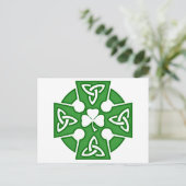 St Patrick's Celtic Cross Postkarte (Stehend Vorderseite)