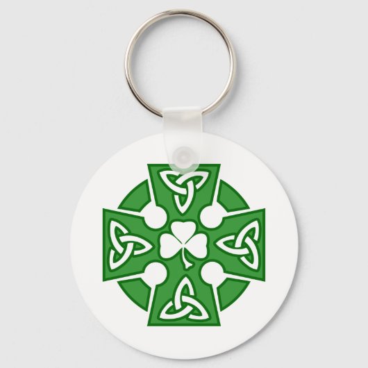 St Patrick's Celtic Cross Schlüsselanhänger (Vorderseite)