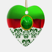 ST PATRICK'S CELTIC HERART GREEN KLEEBLATT MONOGRA KERAMIK ORNAMENT (Rechts)