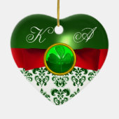 ST PATRICK'S CELTIC HERART GREEN KLEEBLATT MONOGRA KERAMIK ORNAMENT (Hinten)
