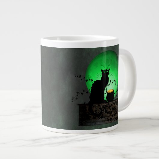 St. Patrick's Chat Noir Jumbo-Tasse (Vorderseite Rechts)