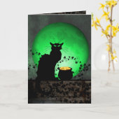 St. Patrick's Chat Noir Karte (Gelbe Blume)