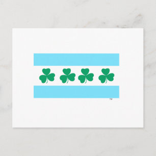 St Patrick's Chicago Dye the River Green Postkarte