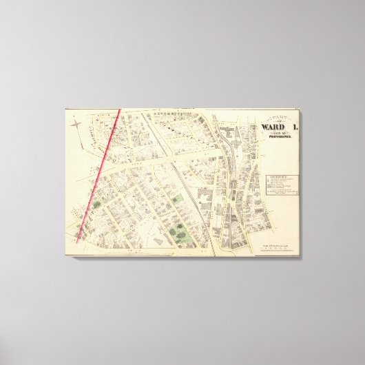 St. Patricks Church and Staat St School Atlas Leinwanddruck (Vorderseite)