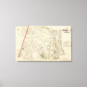 St. Patricks Church and Staat St School Atlas Leinwanddruck