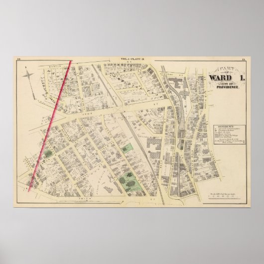 St. Patricks Church and Staat St School Atlas Poster (Vorne)