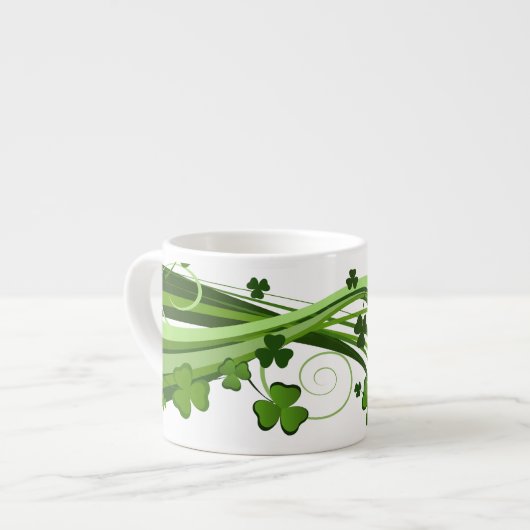 St. Patrick's Clover Espresso Tasse (Vorderseite Links)