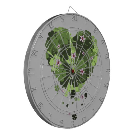 St. Patrick's Clover Heart Dartscheibe (Vorderseite Links)