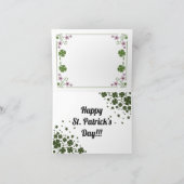 St. Patrick's Clover Heart Feiertagskarte (Innenseite)