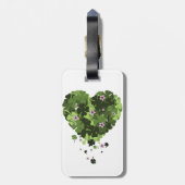 St. Patrick's Clover Heart Gepäckanhänger (Rückseite vertikal)