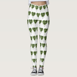 St. Patrick's Clover Heart Leggings