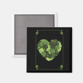 St. Patrick's Clover Heart Magnet (Vorderseite/Rückseite)