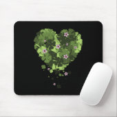St. Patrick's Clover Heart Mousepad (Mit Mouse)