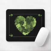 St. Patrick's Clover Heart Mousepad (Mit Mouse)