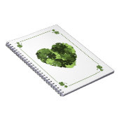 St. Patrick's Clover Heart Notizblock (Rechte Seite)