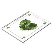 St. Patrick's Clover Heart Notizblock (Linke Seite)