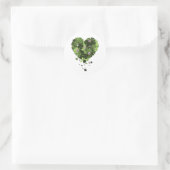 St. Patrick's Clover Heart Runder Aufkleber (Tasche)
