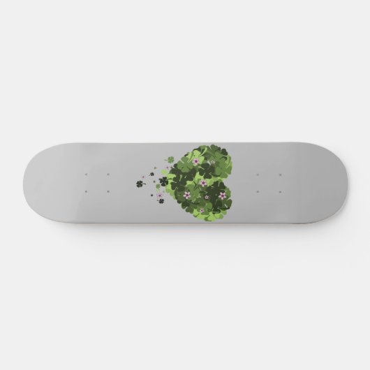 St. Patrick's Clover Heart Skateboard (Horizontal)