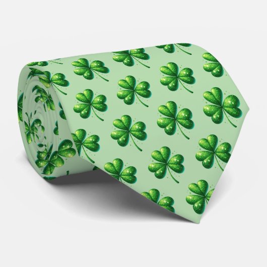 St. Patrick's Clover Herren Krawatte (Gerollt)