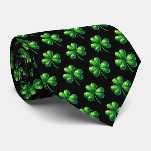 St. Patrick's Clover Herren Krawatte (Gerollt)