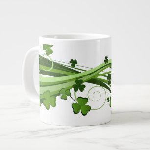 St. Patrick's Clover Jumbo Tasse