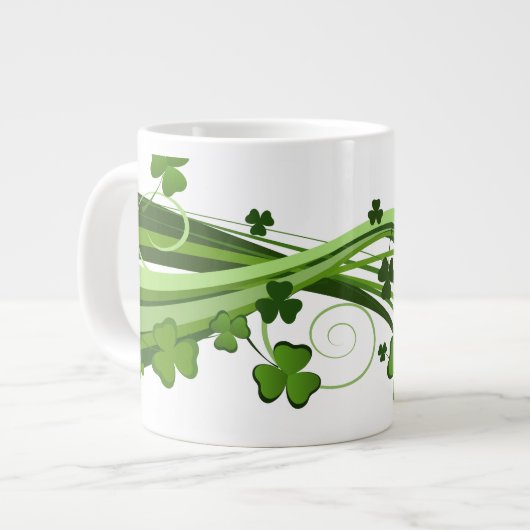 St. Patrick's Clover Jumbo Tasse (Vorderseite Links)