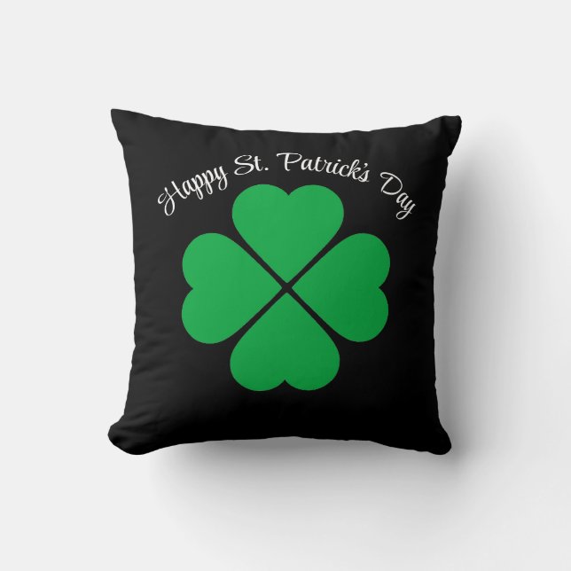 St. Patrick's Clover Kissen (Vorderseite)