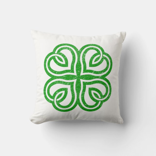 St. Patrick's Clover Kissen (Vorderseite)