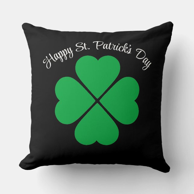 St. Patrick's Clover Kissen (Vorderseite)