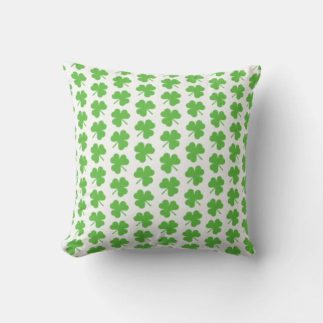 St. Patrick's Clover Kissen (Vorderseite)