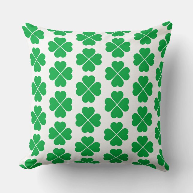St. Patrick's Clover Kissen (Vorderseite)