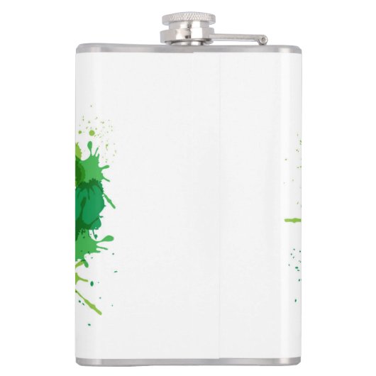 St. Patricks Clover Vinyl Wrapped Flask Flachmann (Rückseite)